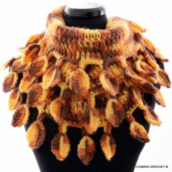 crochet leaves scarf crochet pattern